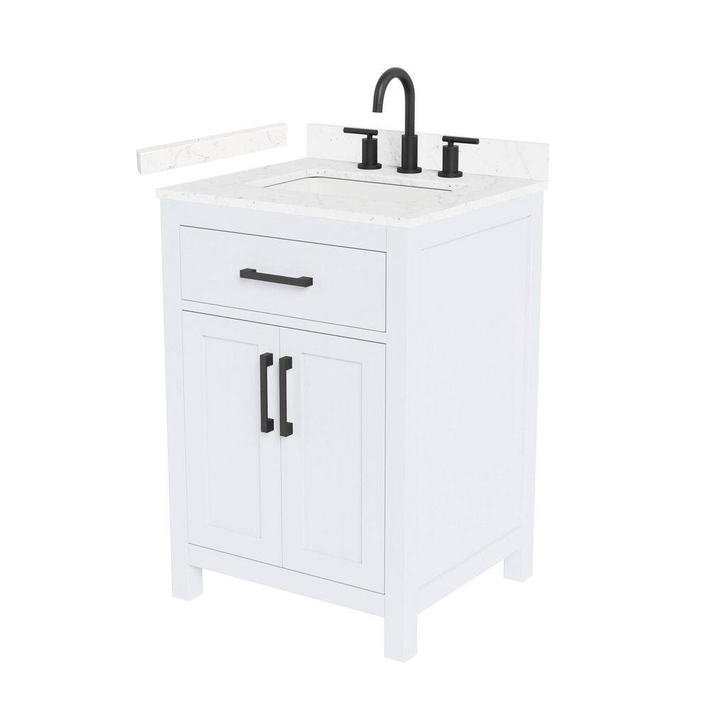 Beckett 24 in. Single Freestanding White Bath Vanity with Top price history on PriceWatchPro