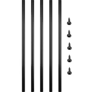 36 in. x 0.75 in. Deck Balusters Metal Deck Spindles Circle Staircase Baluster Aluminum Alloy Deck Railing (51-Pack)
