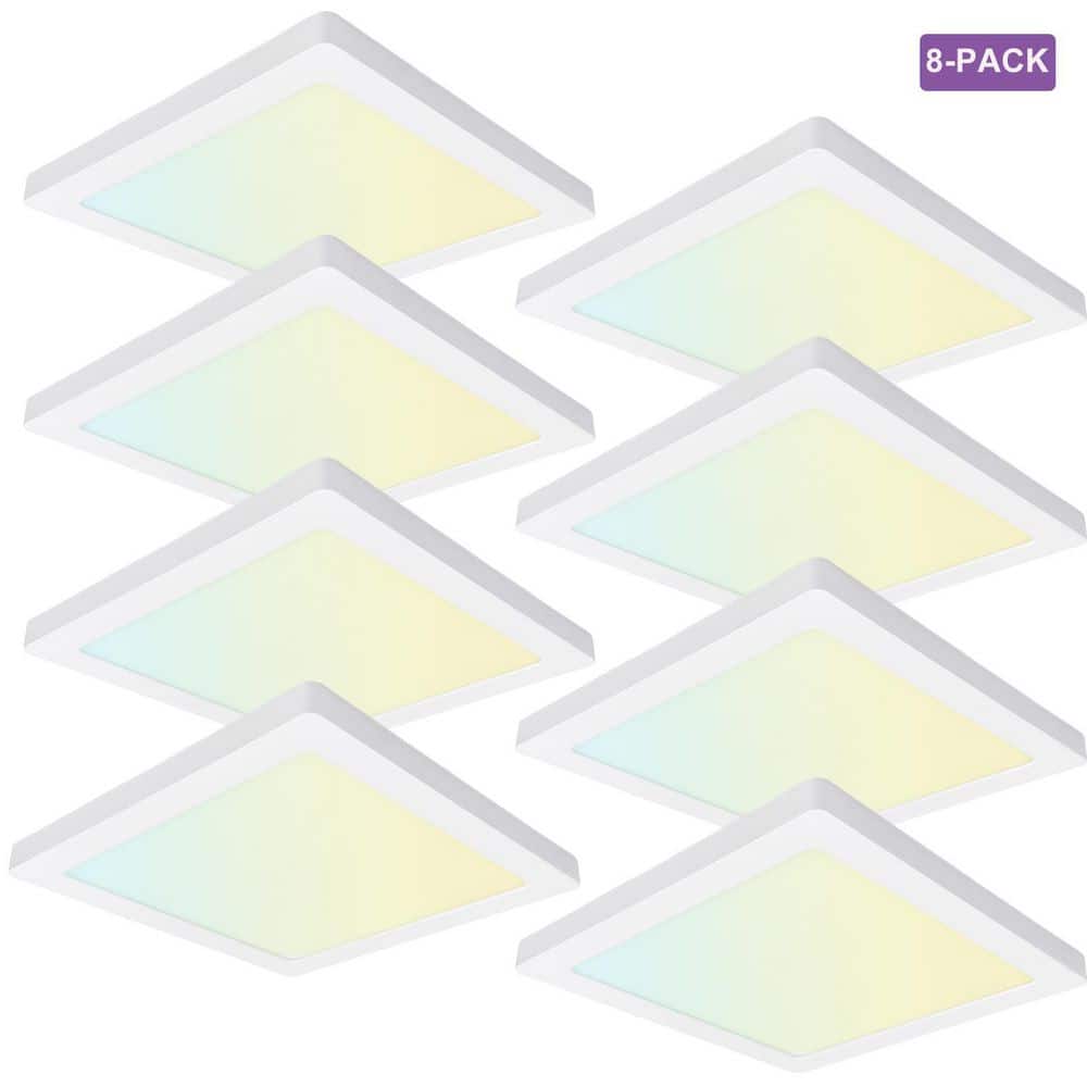 8-Pack 12 in. 24-Watt Integrated LED Flush Mount Light Super Narrow Frame Slim LED Ceiling Light With 3 CCT Selectable price history on PriceWatchPro
