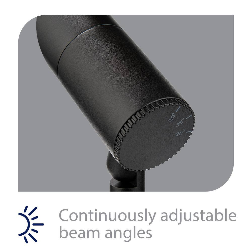 Black Adjustable LED Pathway Spotlight