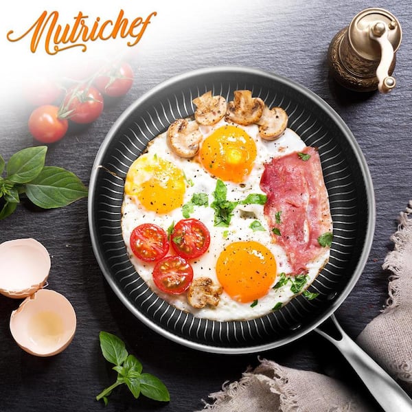 7-Piece Stainless Steel Cookware Set Triply DAKIN Etching Non-Stick Coating