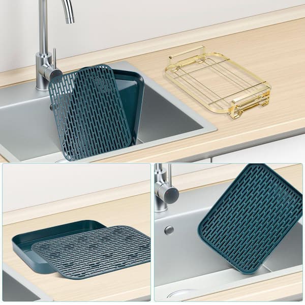 Sink Caddy Basket, Sinkware Organizer, 3X Strong Suction Cups Or Countertop
