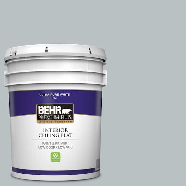 BEHR PREMIUM PLUS 5 gal. #MQ5-31 Distant Star Ceiling Flat Interior Paint