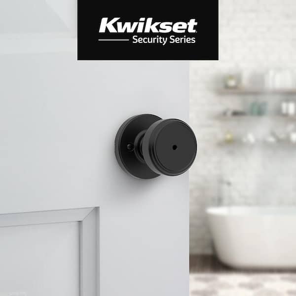 Maven Matte Black Privacy Bed/BathDoor Knob 4-Pack