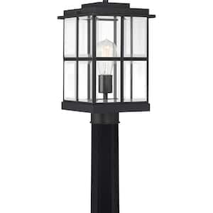 Mulligan 1-Light Matte Black Outdoor Post Lantern