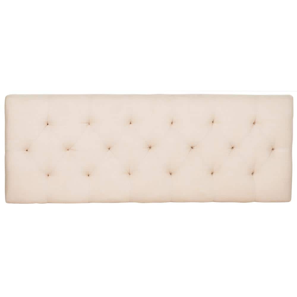 Rocha 47'' Beige and Brown Tufted Wood Storage Bench