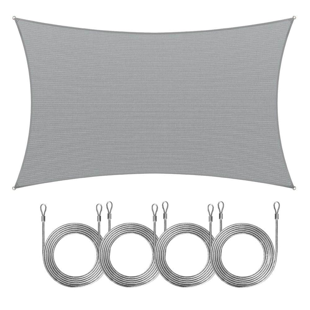 14 ft. x 20 ft. Rectangle Sun Shade Sail with Rope-Gray price history on PriceWatchPro