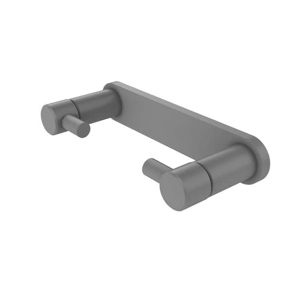 Fresno Rollerless Wall Mounted Toilet Paper Holder in Matte Gray