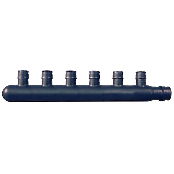 Apollo 3/4 in. Poly-Alloy PEX-A Expansion Barb Inlets x 1/2 PEX-A Expansion Barb 6-Port Closed Manifold