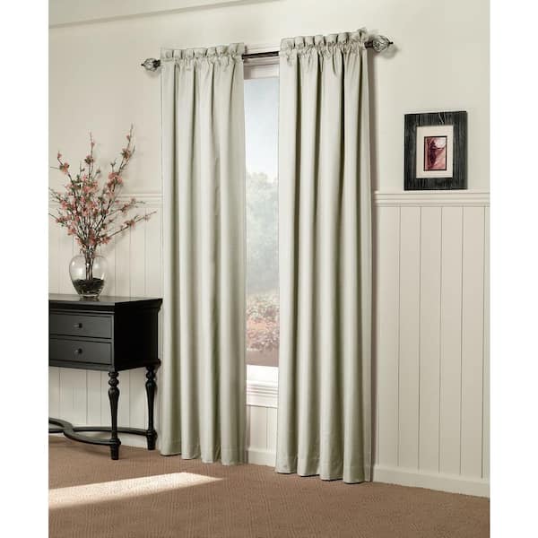 Sun Zero Semi-Opaque Brighton Ivory Thermal Lined Curtain Panel (Price Varies by Size)