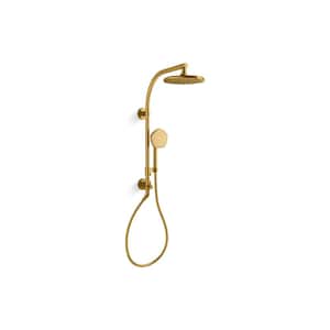 Hydrorail-R Occasion Arch Shower Column Kit with Rainhead And Handshower 1.75 GPM in Vibrant Brushed Moderne Brass