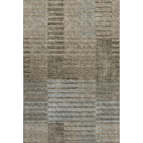 Addison Rugs Mayfield Premium Machine Washable Abstract AMF954 Taupe 3 ft. x 4 ft. Area Rug