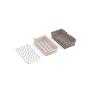 3-Piece Workstation Sink Accessory Set in Light Warm Neutrals