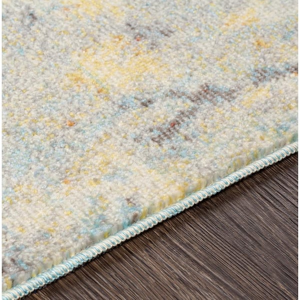 Florian Burnt Orange 6 ft. 11 in. x 9 ft. Abstract Indoor/Outdoor Patio Area Rug