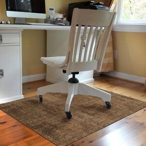In Distress Khaki 35 in. x 47 in. 9 to 5 Desk Chair Mat