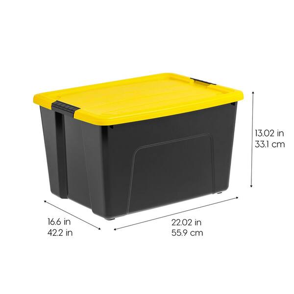 Storage Containers 60 Gallon Totes Storage Bin Plastic GARVALON