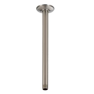 14 in. Ceiling Mount Shower Arm and Flange in Stainless