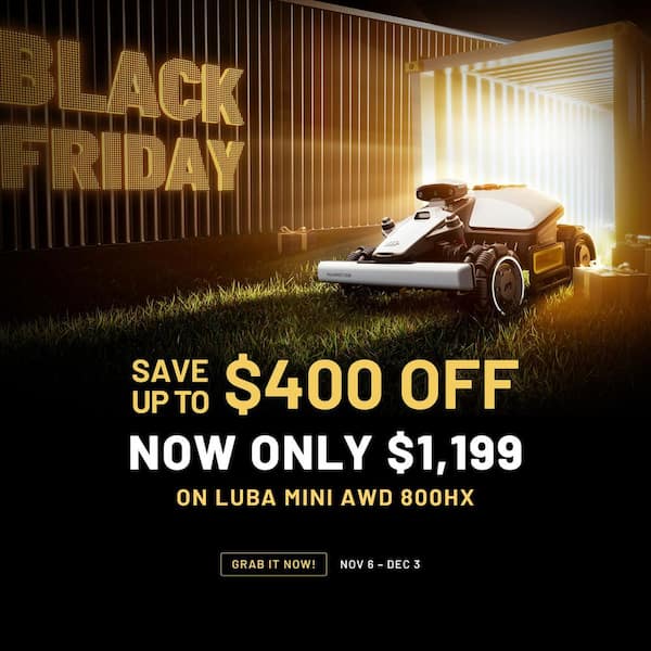 LUBA mini AWD 800H 7.9 in. Robot Lawn Mower (8600 sq.ft) Adjustable Cutting Height (2.2in-4.0in), UltraSense AI Vision