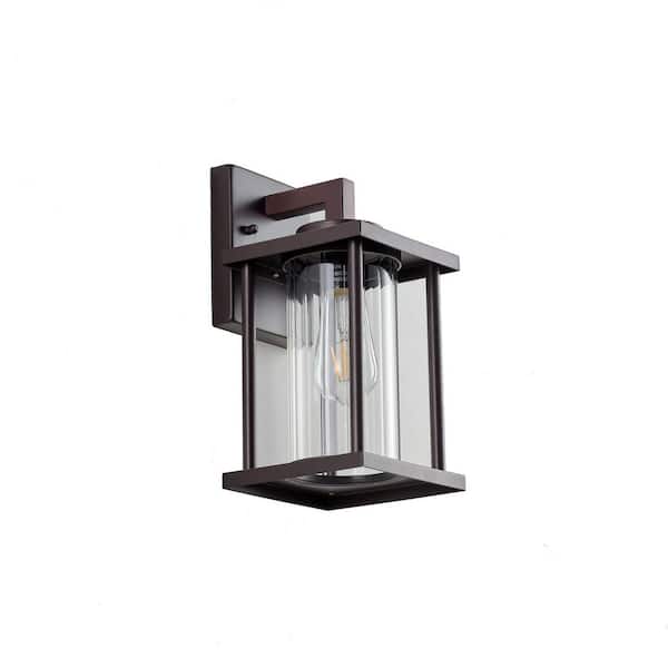 Tidoin 1Light Bronze Wall Sconce with Glass TGYDXYW00015 The Home