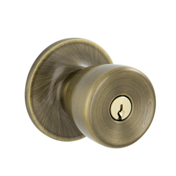 Brill Antique Brass Keyed Entry Door Knob