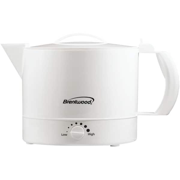 BRENTWOOD 4-Cup White Electric Kettle with Temperature Control