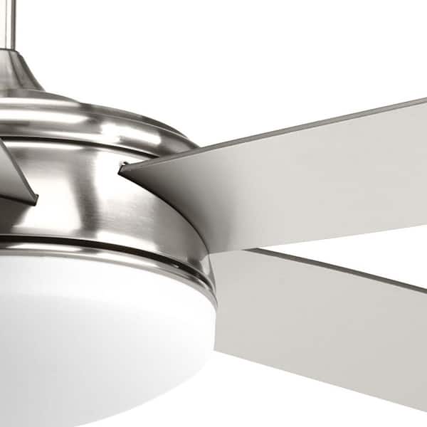 Fresno 60 in. Indoor Integrated LED Brushed Nickel Modern Ceiling Fan with Remote for Living Room and Bedroom