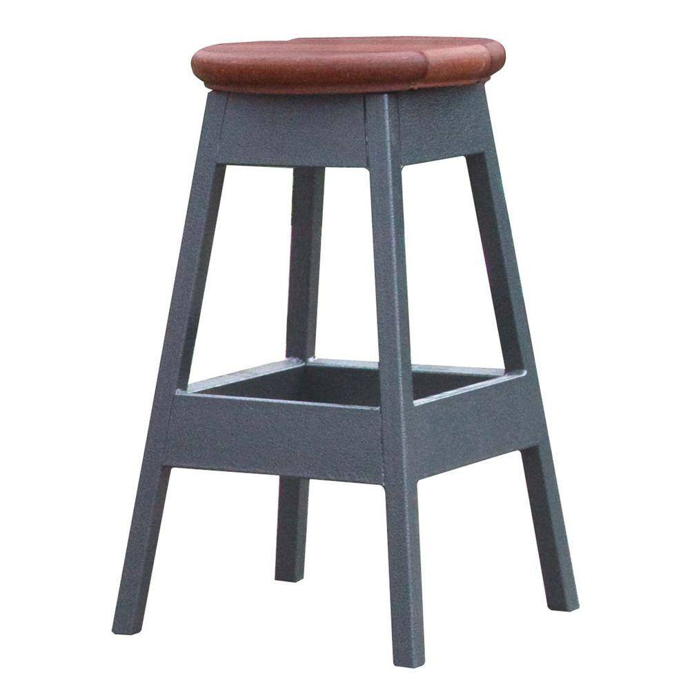 Cal Metro 14 in. x 14 in. x 24 in. Bar Stool in Mahogany for Spa Bar