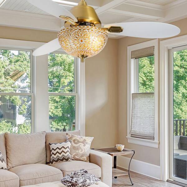 ReFa - Riko River of Goods Rory 42 in. 2-Light Indoor Gold Ceiling Fan