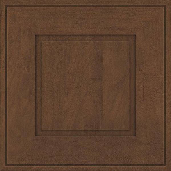KraftMaid Grange 14 5/8 x 14 5/8 in. Cabinet Door Sample in Saddle