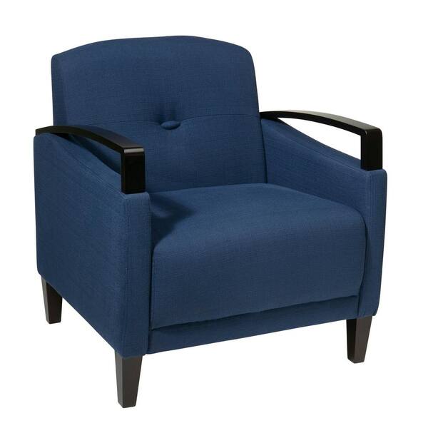 Main Street Indigo Fabric Arm Chair
