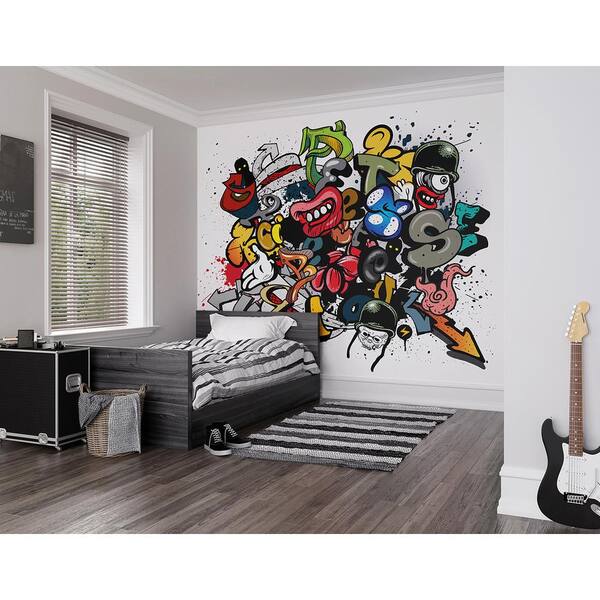 Brewster 118 in. x 98 in. Spray Paint Wall Mural