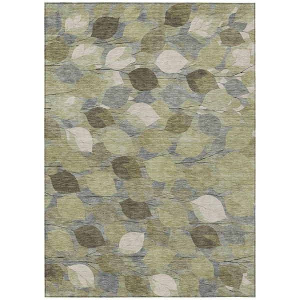 Chantille Machine Washable Indoor/Outdoor Abstract ACN2444 Fern 3 ft. x 5 ft. Area Rug
