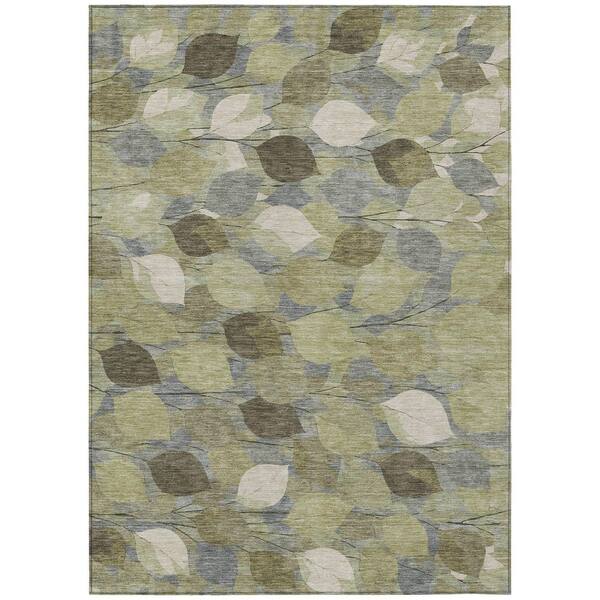 Chantille Machine Washable Indoor/Outdoor Abstract ACN2444 Fern 5 ft. x 7 ft. 6 in. Area Rug