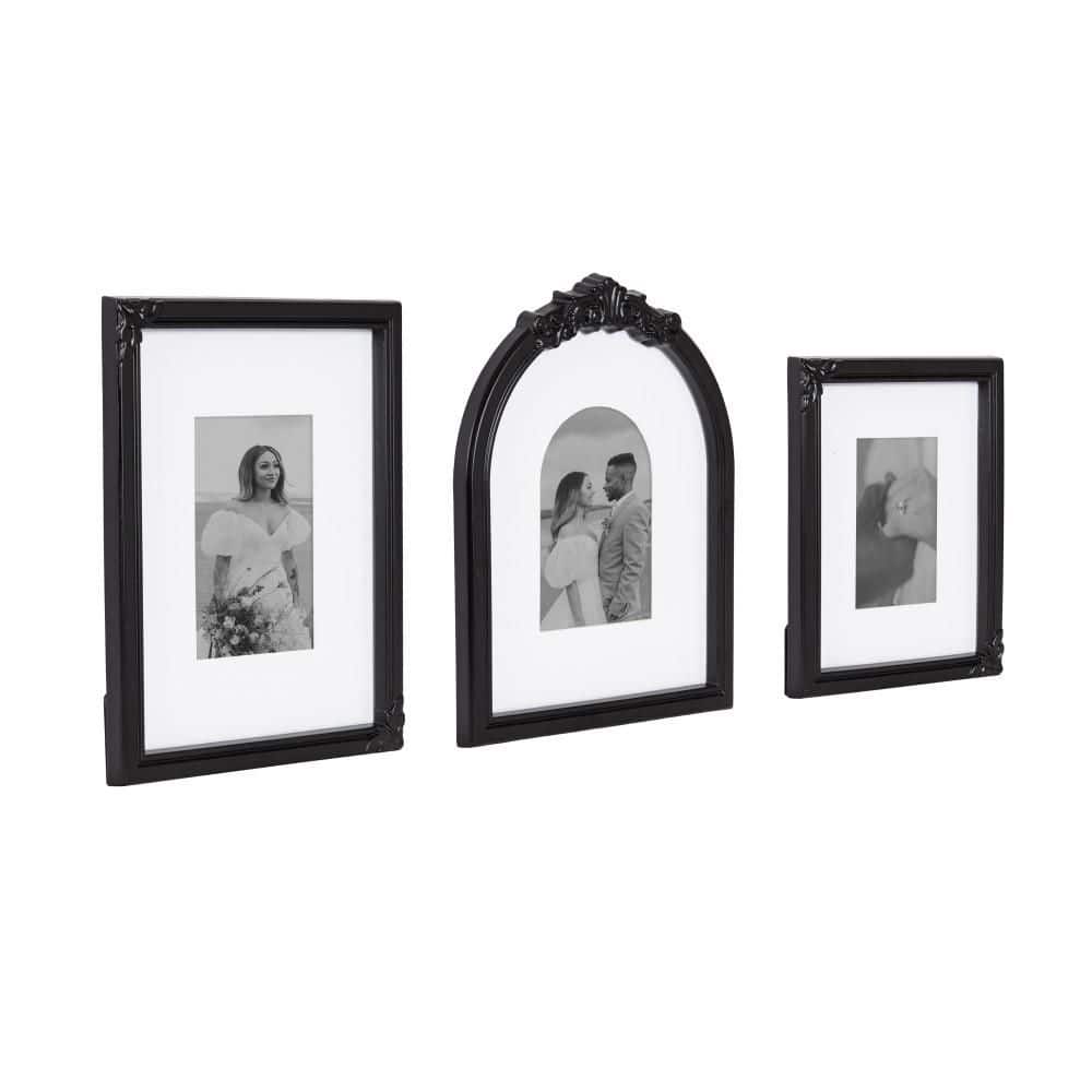 Kate and Laurel Arendahl 3 piece Black Wood Picture Frame Set of 3
