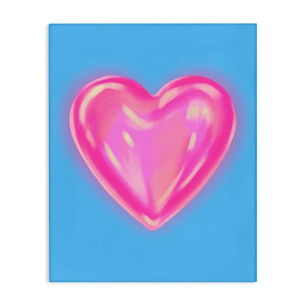 Stupell Industries Watercolor Sculptural Heart by House of Lulu Unframed Abstract Graphic Art Print 48 in. x 36 in.