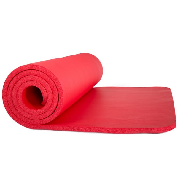 Wakeman Outdoors 72 in. Non-Slip Luxury Foam Red Camping Sleep Mat