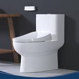 Discovery DLS Electric Bidet Seat for Elongated Toilets in White with Auto Open and Drylette Towels