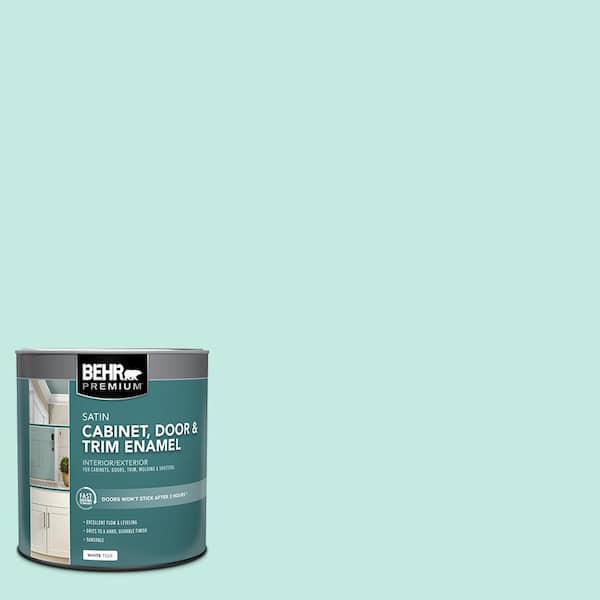 1 qt. #P440-2 Clear Aqua Satin Enamel Interior/Exterior Cabinet, Door & Trim Paint