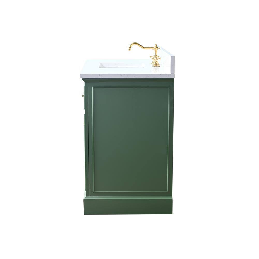 Thompson 48" Evergreen Wood Vanity with Carrara White Top