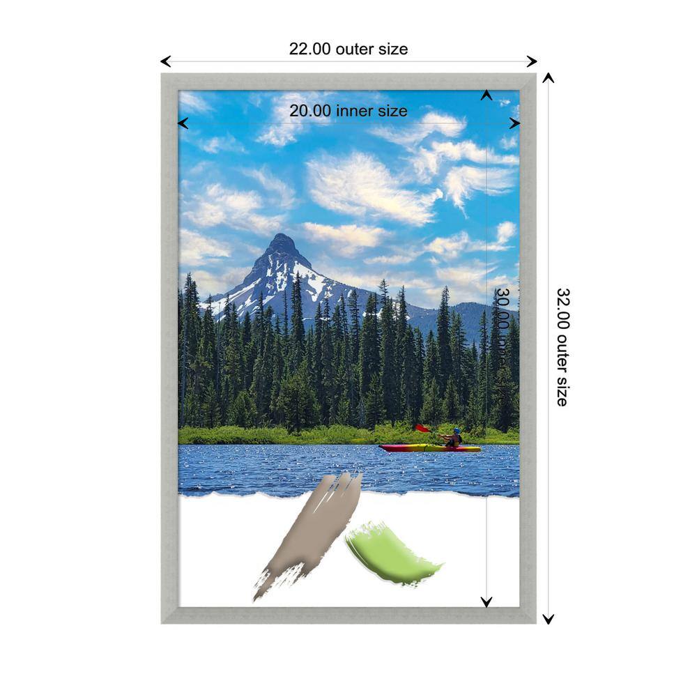 Silver Leaf Distressed Wood Wall Picture Frame