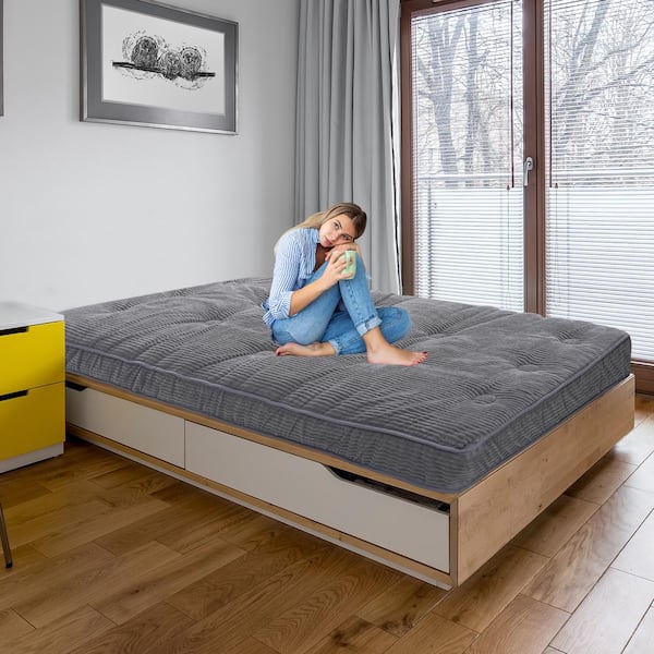 6 in. Daybed Mattress Memory Foam Futon Mattress Foldable Floor Mattress Couch Bed (Frame Not Included, Twin Size)