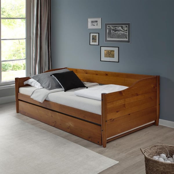 Camaflexi Mid Century Classic Castahno Twin Size Daybed with Trundle