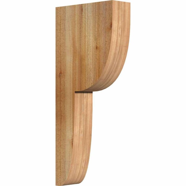 Ekena Millwork 4 in. x 12 in. x 28 in. Western Red Cedar Crestline Rough Sawn Corbel