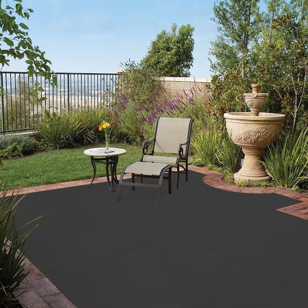 1 gal. #OSHA-8 OSHA SAFETY BLACK Solid Color Flat Interior/Exterior Concrete Stain