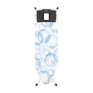 Ironing Board C with Foldable Steam Unit Holder, Linen Rack, Perfectflow Bubbles Cover and White Frame
