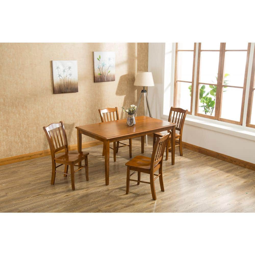 Walnut Solid Hardwood Rectangular Dining Table, 60" Length