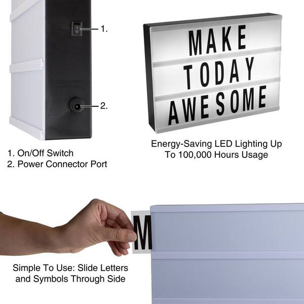 85pcs DIY LED Cinema Light Box Alphabet Symbols Light Box Supplies Accessories 