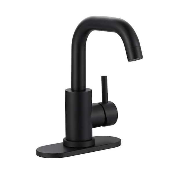Single Handle Bar Faucet-360° Swivel for Prep Sink or Wet Bar in Matte Black