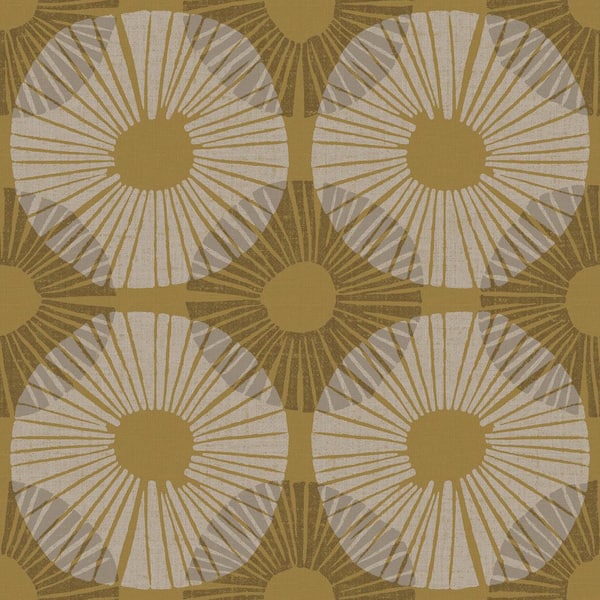 NuWallpaper Superbloom Yellow Matte Vinyl Peel and Stick Wallpaper Sample