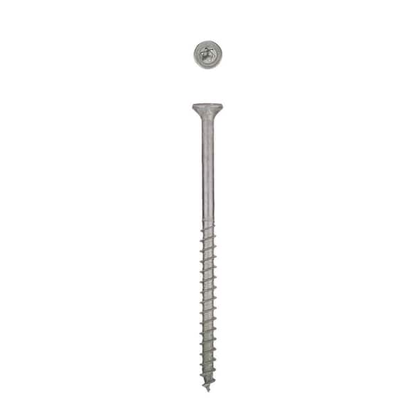 #14 x 4 in. Exterior Flat Head Deck Wood Screws Construction Torx T-Star Plus (8 Each)